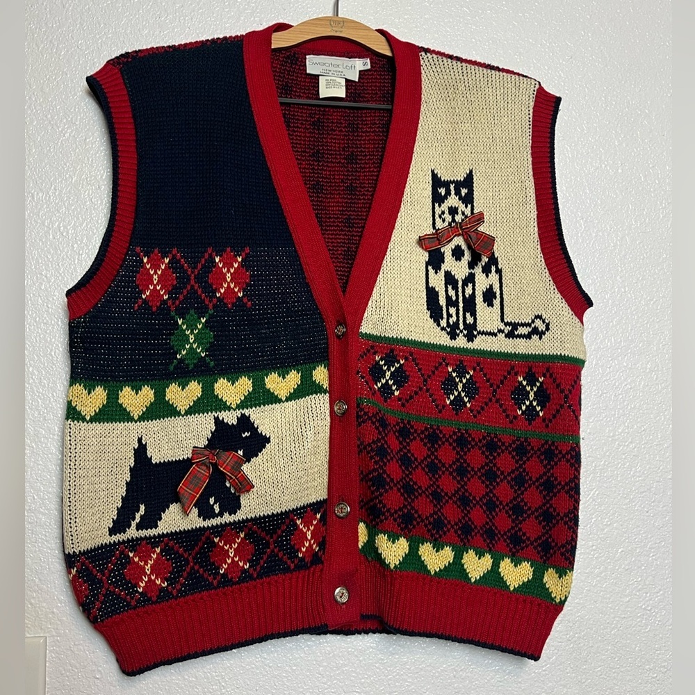 Charming Animal Patterned Cardigan Vest
